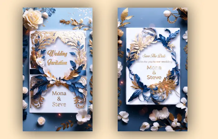 Traditional Floral 3D Wedding Invitation Instagram Story